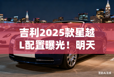 吉利2025款星越L配置曝光!明天上市 预售15.8万起 吉利2025款星越L配置曝光!明天上市 预售15.8万起