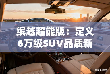 缤越超能版：定义6万级SUV品质新标杆