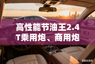 高性能节油王2.4T乘用炮、商用炮重磅上市 售价12.58万元起