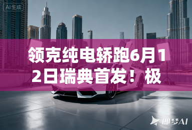 领克纯电轿跑6月12日瑞典首发！极氪001平替？