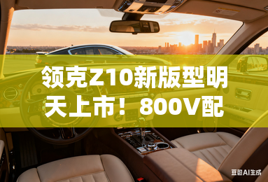 领克Z10新版型明天上市！800V配置调整，大降价？