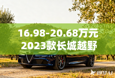 16.98-20.68万元 2023款长城越野炮上市 16.98-20.68万元 2023款长城越野炮上市